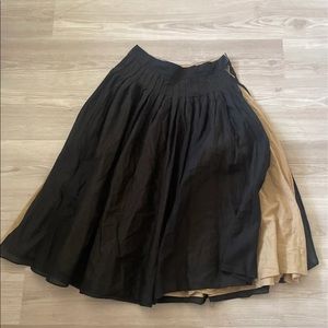 Charles Nolan bi color pleated skirt